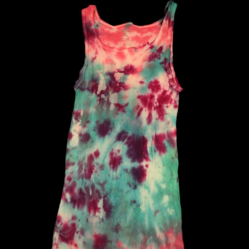 Crumple Tie Dye Unisex Tank Top